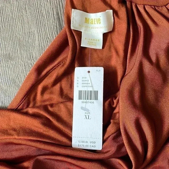 ❤️Host Picks❤️Anthropologie Maeve Enchantment  Copper Rust Jumpsuit XL NWT $170 - Picture 7 of 11